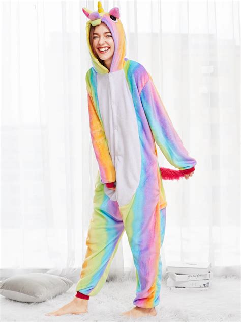 Rainbow Unicorn Onesie Shein Rainbow Unicorn Lounge Wear Animal