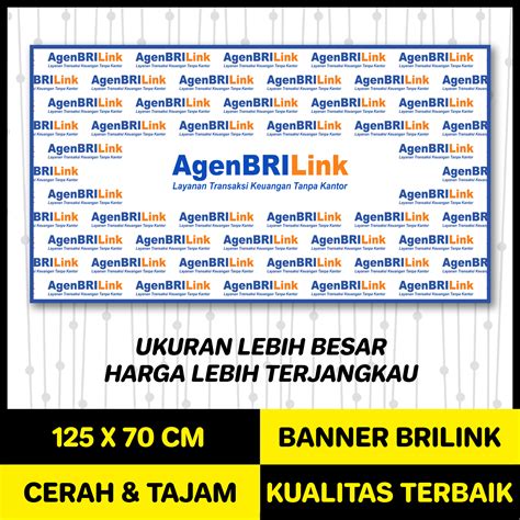 Banner Spanduk Brilink Background Dinding Agen Bank Lazada Indonesia