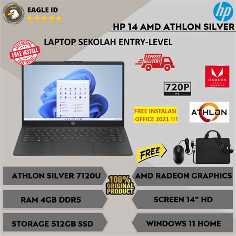 Jual Laptop Murah Hp Amd Athlon Silver U Ram Gb Ddr Gb Ssd