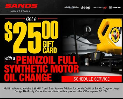 Service Specials from Sands Chrysler Jeep Dodge RAM | Sands Chrysler ...