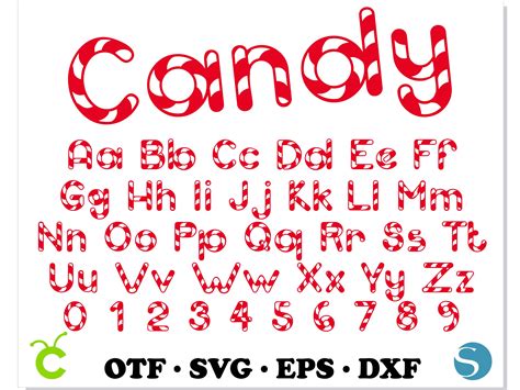 Candy Cane Font Svg Cricut Candy Font Svg Candy Cane Font Inspire