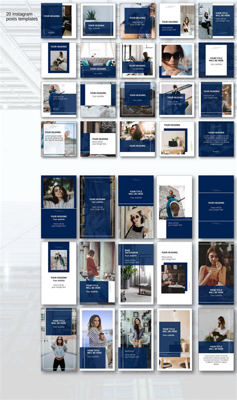 Dark Blue CANVA Instagram Templates A Social Media Template By Kopetu