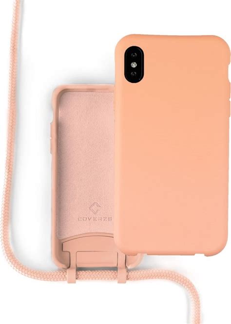 Coverzs Silicone Case Met Koord Telefoonhoesje Met Koord Backcover