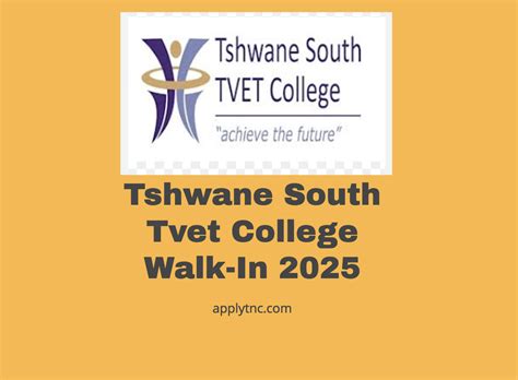 Tshwane South Tvet College Walk In 2025 Apply For College