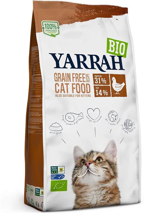 YARRAH Bio Katzenfutter Trocken Getreidefrei Hochwertiges Premium