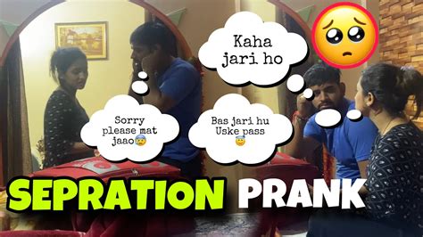 Sepration Prank On Husband Gone Emotional🤣 Prank On Husband Prank Video Mrandmrsgautam