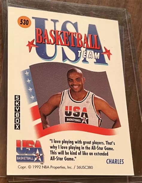 1991 92 SKYBOX USA Basketball Card 530 Charles Barkley NBA HOF Er