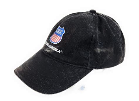 Union Pacific Black Train Embroidered Logo Truckers H… - Gem