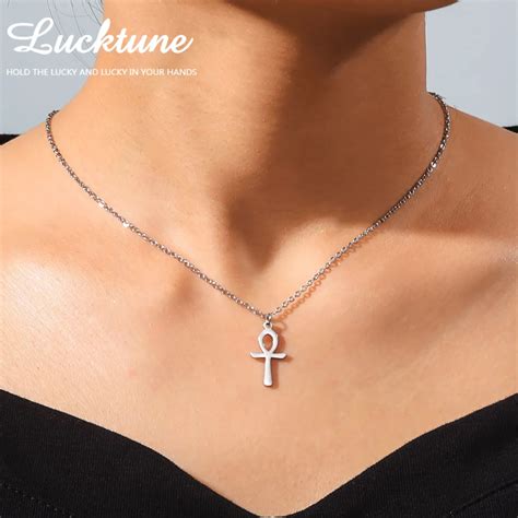 Lucktune Collier Amulette Gyptienne Croix D Ankh En Acier Inoxydable