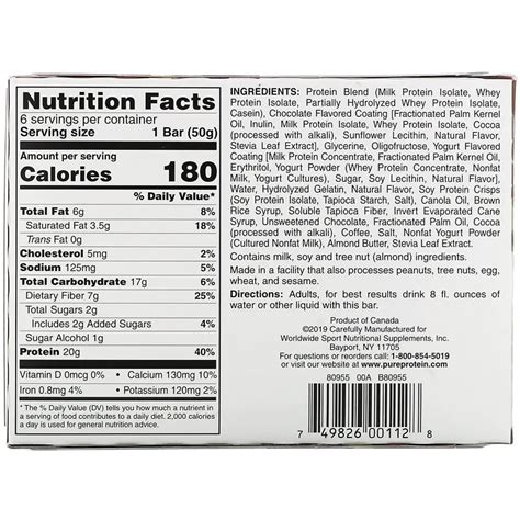 Pure Protein Bars Nutrition Facts - Health Benefited