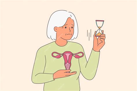 Premium Vector Menopause In Elderly Woman Experiencing Hormonal