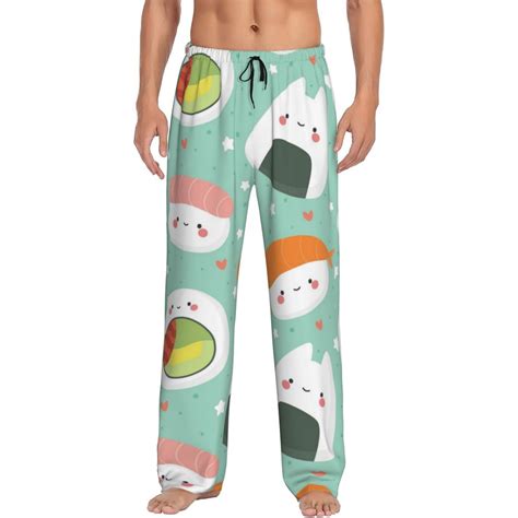 Daiia Men S Kawaii Sushi Pants Bottoms Sleep Lounge Pajama Pants Pj