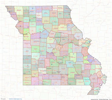 Detailed Political Map Of Missouri Ezilon Maps Images