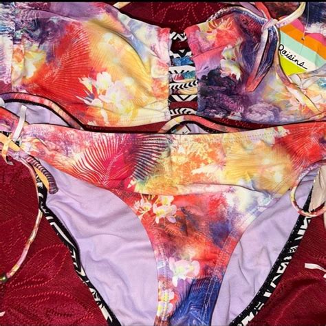 Raisins Swim Raisins Sweet Pea Paint With Fringe Bikini 2 Pc Large Poshmark