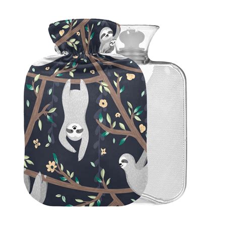 Sloth Hot Water Bottle With Cover 1L BPA Free For Pain Relief Comfort Perfect For