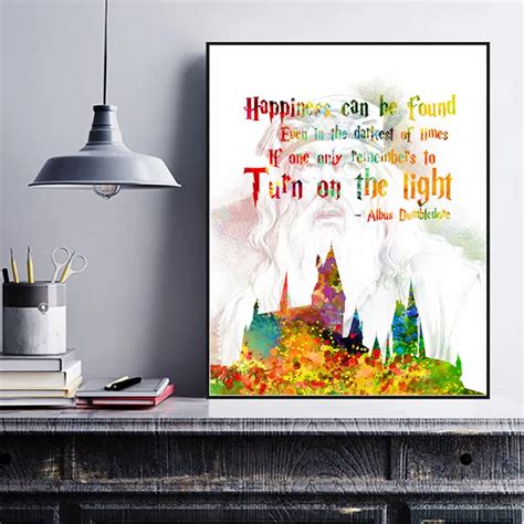 Hogwarts Dumbledore Quotes Potter Quote Happiness Nursery Room