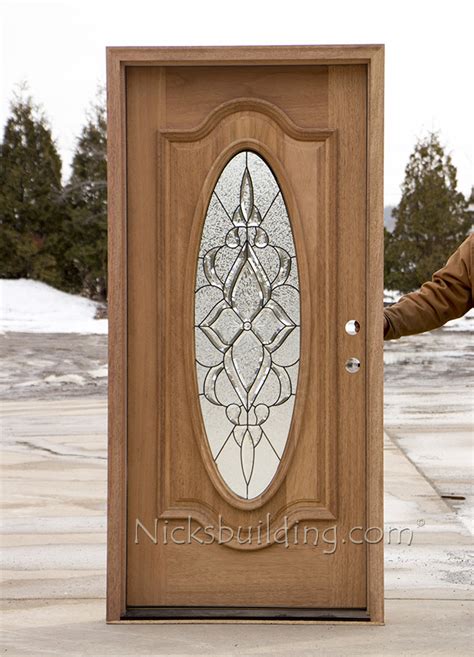 Wood Front Door With Oval Glass Glass Designs