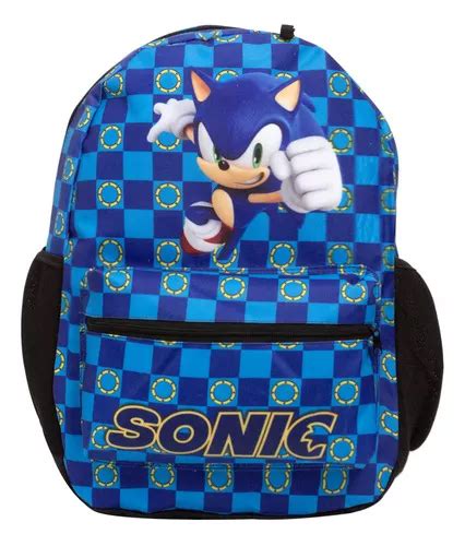 Mochila Escolar Juvenil De Sonic Blue Costas Mercadolibre