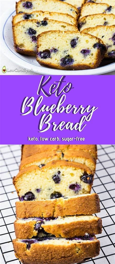 Easy Keto Blueberry Bread Low Carb Recipe Low Carb Spark