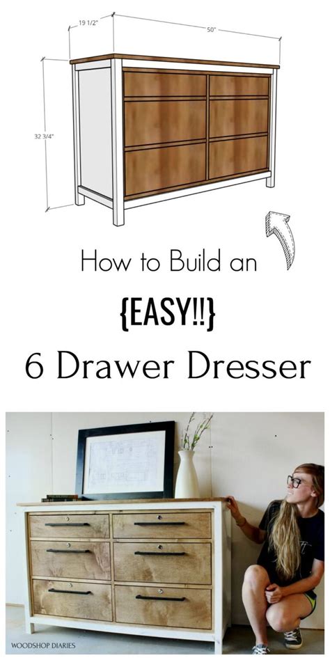 6 Drawer Dresser {9 Step Building Plans A Video Tutorial } Diy Dresser Plans Diy Dresser