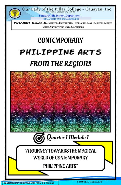 Cpar Module 1 For Notes Contemporary Philippine Arts From The