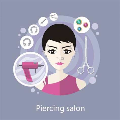 Facial Piercing Background Illustrations Royalty Free Vector Graphics