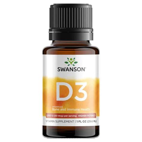 Vitamin D3, Витамин Д 2000 ед, 29.6 мл | Swanson, Свансон| Купить в ...