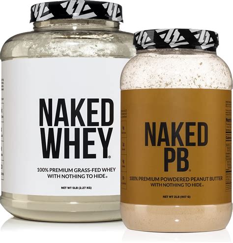 Amazon NAKED Soy Free Protein Bundle 5LB Unflavored Whey And 2LB PB Health Household