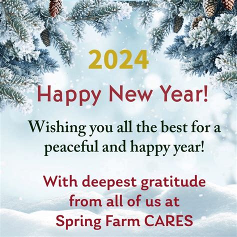 Happy New Year! | Spring Farm CARES