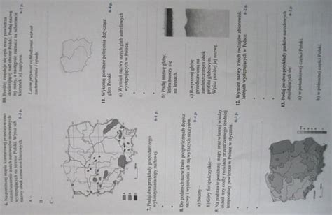 Sprawdzian Geografia Klasa Rodowisko Przyrodnicze Polski Cz Question