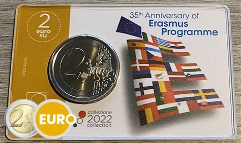 2 Euro Italien 2022 Erasmus Stgl Coincard 2eurogedenkmunzen De