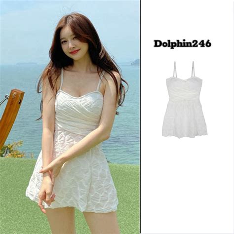 Bikini đi biển đồ bơi dạng váy liền thân mảnh hai dây cúp ngực váy chữ A tôn dáng che khuyết