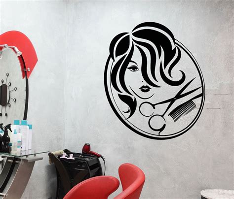 Vinyl Wall Decal Beauty Hair Salon Signboard Hairdressing Salon