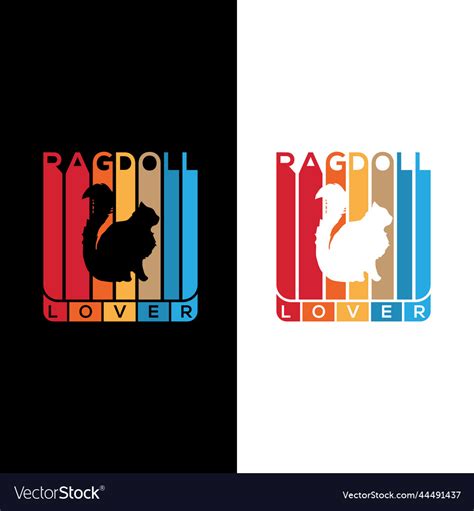 Ragdoll lover logo design Royalty Free Vector Image