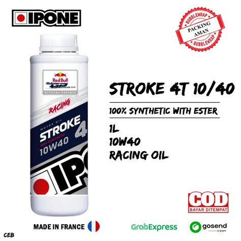 Jual IPONE STROKE 4 RACING 10W40 Oli Mesin Motor 4T Racing 1L