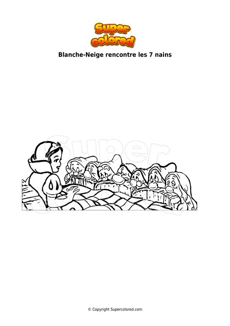 Coloriages Blanche Neige Et Les Nains Supercolored