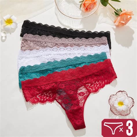 PCS Set Lace Thongs Women G String Underwear Lingerie Sexy Thong For Female Panties T Back