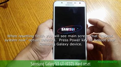 Samsung Galaxy S3 GT I9305 Hard Reset YouTube