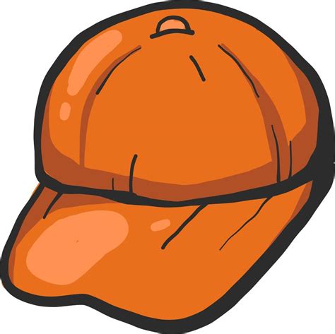 Orange Cap Illustration Vector On White Background 13717451 Vector