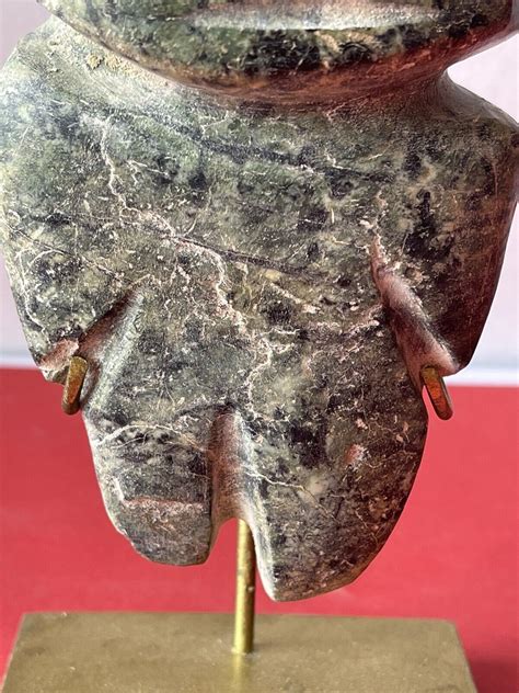 Ancient Precolumbian Mezcala Mayan Olmec Green Stone Figure Ebay