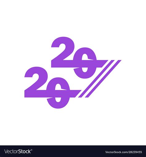 2020 logo design concept template icon symbol Vector Image