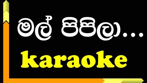 Mal Pipila Karaoke Version Dayarathna Ranatunga Youtube