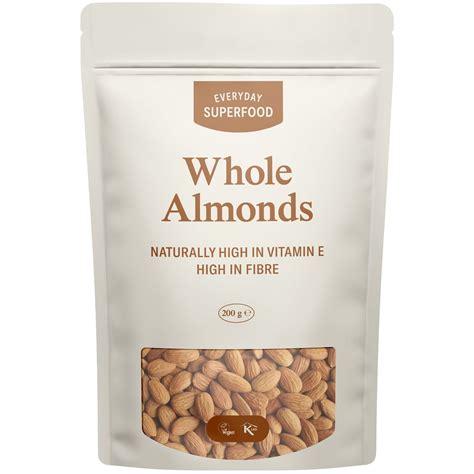 Whole Almond Raw Unsalted Unroasted Almonds Nuts Tasty Non GMO Vegan