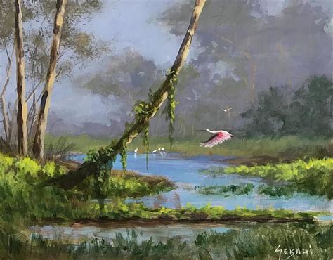 Florida Wildlife Art Painting By Karim Gebahi Fine Art America