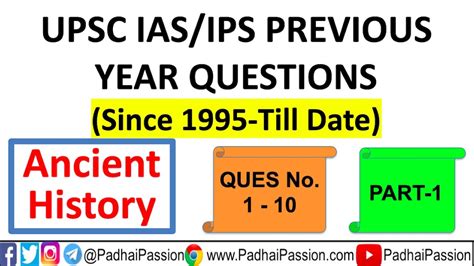 UPSC Previous Year Question PYQ Ancient History Part 1 YouTube