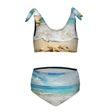 Starfish Beach Girl S 2 Piece Bikini Set Beach Sport Swimsuit Swimwear 10 12Y150cm Walmart