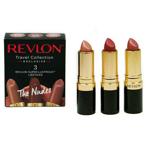 Revlon Travel Collection Exclusive Super Lustrous Lipstick Set Nudes 3