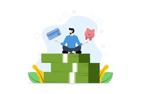 Concepto De Disciplina Financiera Con Un Hombre Meditando Sobre