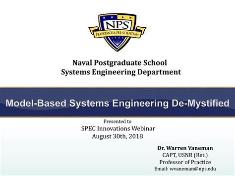 Model Based Systems Engineering Demystified Ppt