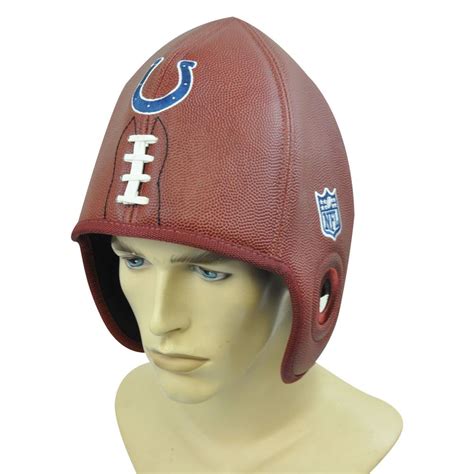 Nfl Indianapolis Colts Reebok Faux Leather Football Shaped Helmet Head